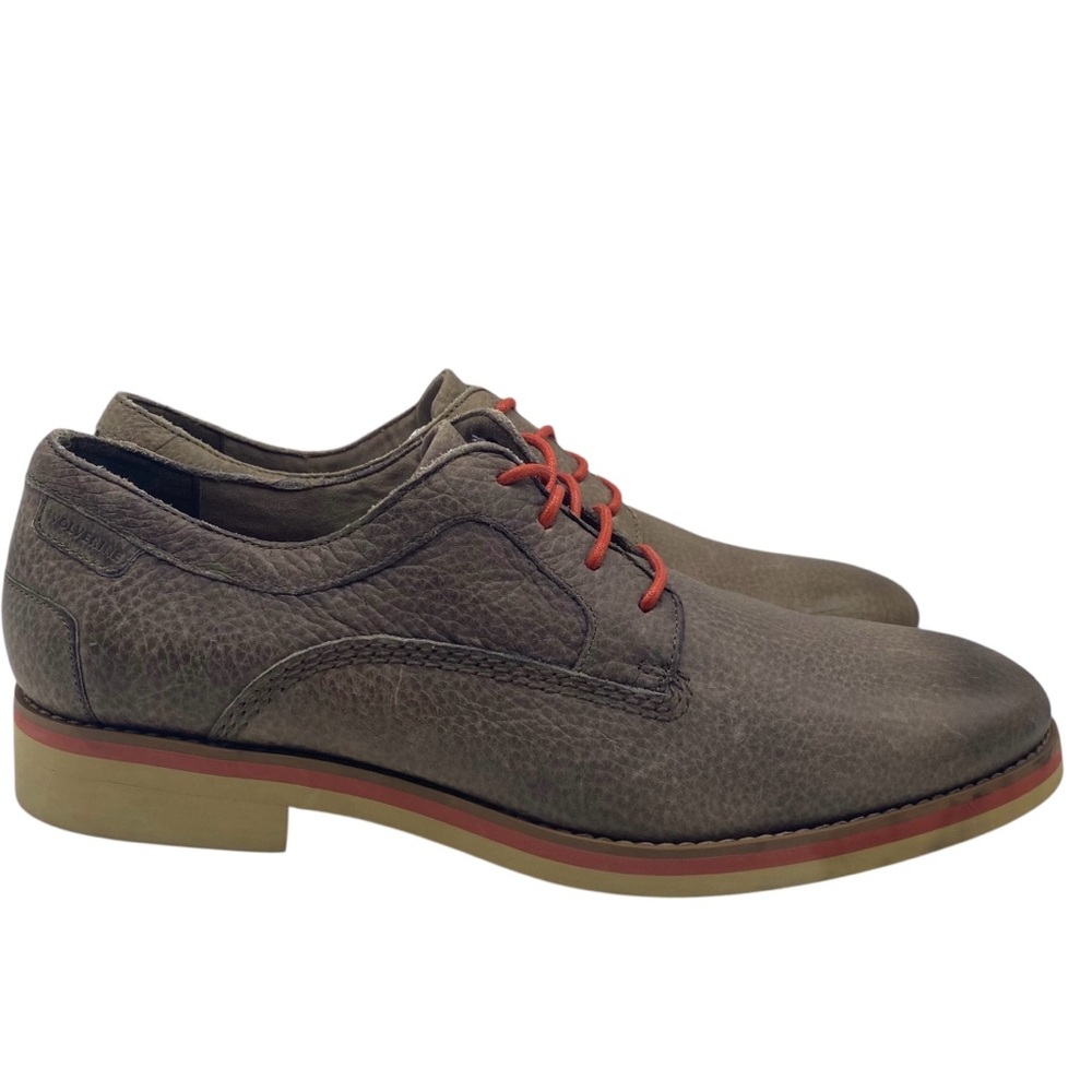 Wolverine 1883 Mens Shoes Leather Oxfords Sz 9 Brown Green Flat Dress Lace Up - Picture 12 of 12